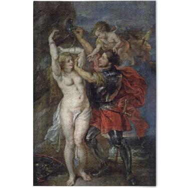Imagem de Pintura Rubens personalizada Perseus Andrômeda Quebra-cabeça adultos 500 peças jogo de quebra-cabeça presentes tecnológicos diversão família quebra-cabeças arte decoração pintura, 52 cm x 37,8 cm