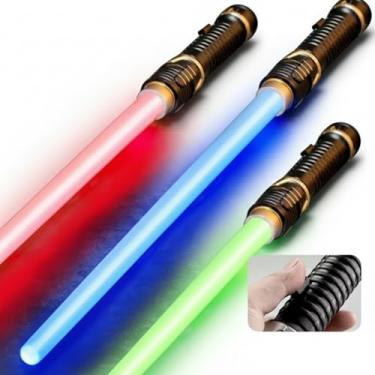 Imagem de Sabre de Luz LED com Ejeção Automática, Espada Laser para Cosplay, Brinquedo com Luzes, criança, adulto