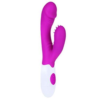 Imagem de VIBRADOR PONTO G ANDRÉ COM ESTIMULADOR RABBIT 10X10CM - ROXO