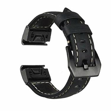 Imagem de MGTCAR Pulseira de couro Quick Easyfit para Garmin Fenix 7 7X 6 6X Pro 5X 5 3 hr 945 COROS VERTIX 2 Pulseira Pulseira Acessórios Inteligentes (Cor: A, Tamanho: Para Descent Mk2S)