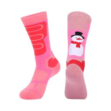 Imagem de Meias Térmicas Infantis Para Esqui, Meias Quentes De Inverno Para Ativ