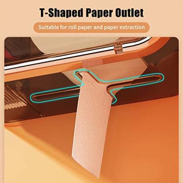 Imagem de Caixa de Papel Higiênico Parede com Porta-Toalhas e Prateleira Superior Dispenser Toalha Transparente Suporte Armazenamento para Banheiro Pequenos Ite