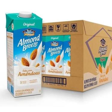 Imagem de Kit 12 Bebida Vegetal de Amendoas Almond Breeze Original 1L