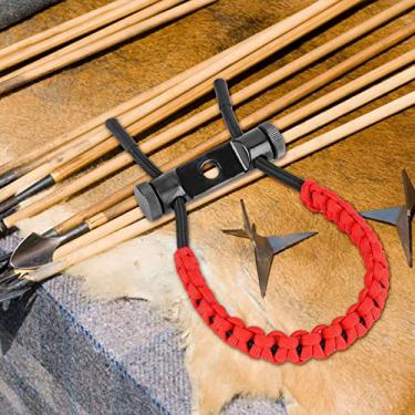 Imagem de Naroote Corda de Pulso Composta de Tiro Com Ajustável Alça Trançada Durável para Melhor Controle para a Maioria Dos Arcos - Adequado para Tiro Ao Alvo de Caça Com (Vermelho)