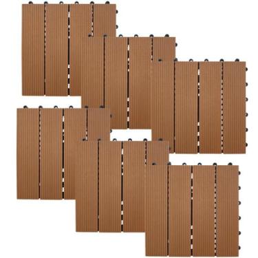 Imagem de 6 Deck Plástico Caramelo 30x30 Box Banheiro Piscina Jardim - Tudo Jard