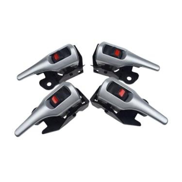 Imagem de Maçaneta interna prateada da porta do carro, 4 unidades, dianteiro, traseiro, esquerdo, motorista e passageiro direito, Compatível com Toyota Corolla 2009-2015 e Matrix 2009-2014