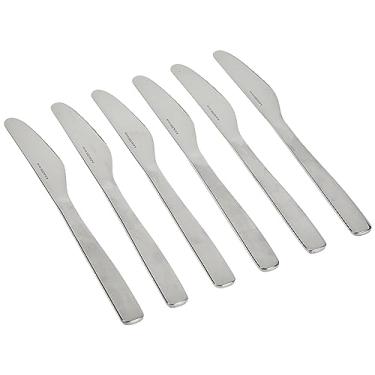 Imagem de Faca Deserto Monobloco A Di Alessi"Knifeforkspoon" de 18 cm, Esmalte Espelhado, Conjunto de 6