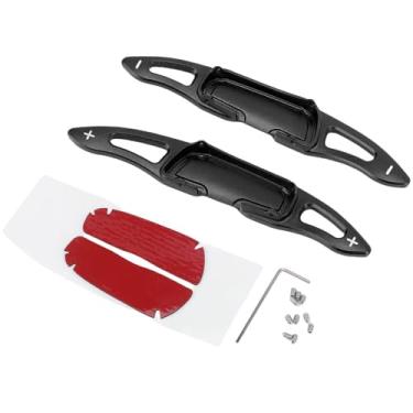 Imagem de Eujgoov Extensões de Mudança de Remo de Volante, Liga de Alumínio, Usinagem CNC para 3 6 CX-5 CX-9 MX-5, Fácil Instalação, Precisão de Mudança Aprimorada (BLACK)