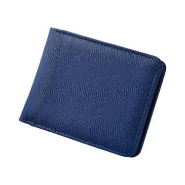 Imagem de Carteira Masculina Curta De Cor Sólida, Porta-cartões Casual Para Negó