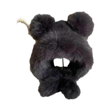 Imagem de Chapéu De Inverno Feminino Quente Com Orelhas De Urso, Imitação De Pel