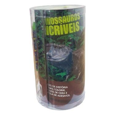 Imagem de Livro - Mini tubo histórias para colorir - Dinossauros