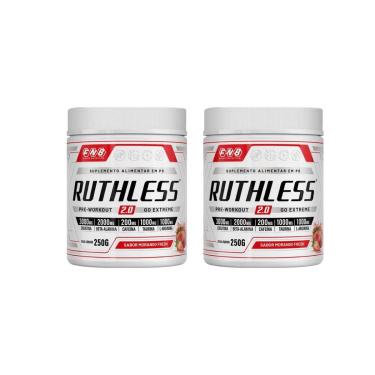 Imagem de Kit 2 Ruthless 2.0 Pré-treino Sabor Morango 2x250g FNB Sport Nutrition-Unissex