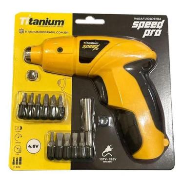 Imagem de Parafusadeira Elétrica Titanium Speed Pró Bivolt C/ 11 Bits, Bivolt