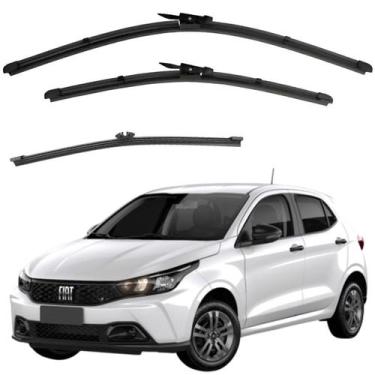 Imagem de Kit Palhetas Argo 2017 a 2025 Limpador de Parabrisa e Vidro Traseiro d