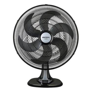 Imagem de Ventilador De Mesa Ventisol Turbo 50cm Com 6 Pás Oscilante Preto, 220V