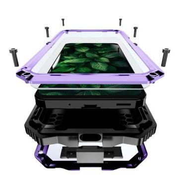 Imagem de Capa para celular Lunivop Galaxy A16 6.7" Metal Roxa