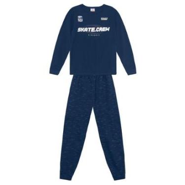 Imagem de Conjunto infantil menino em moletinho flamê Brandili-Masculino