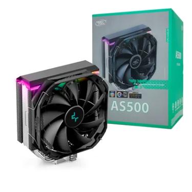 Imagem de Cooler Para Processador Deepcool As500, AMD/Intel, RGB, Slim Tower, TGP 220W/PWM