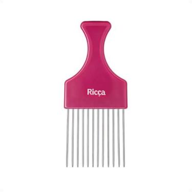 Imagem de Pente Garfo de Metal Para Cachos Rosa Belliz Ricca Cod.2407 - BELLIZ C