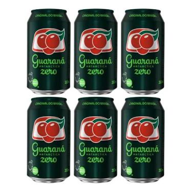 Imagem de Kit C/6 Refrigerante Guaraná Antarctica Zero 350ml