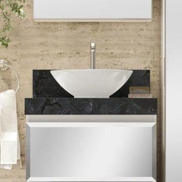 Imagem de Lavatório em Porcelanato para Banheiro 60cm para Cuba de Apoio - Blu