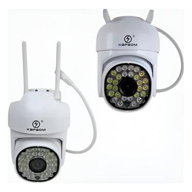 Imagem de Câmera IP Shopmix Wifi Externa Prova D'água Visão Noturna FHD 1080p 5MP PTZ 355 graus  Branco