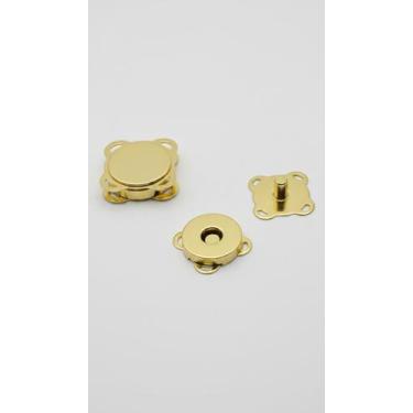 Imagem de Botão Imantado Magnético Dourado 18mm Kit 10 Unidades - Congratulation