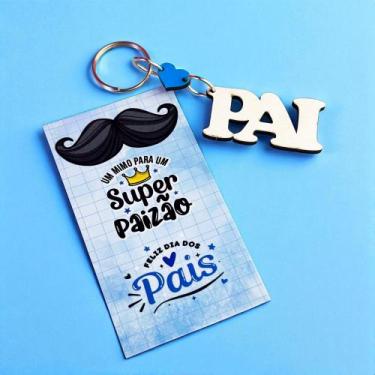 Imagem de Cartão + Chaveiro de Mdf Dia dos Pais - 10 und - BEART