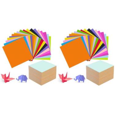 Imagem de Papel para Origami SenseYo 1000 Folhas 10x10 cm 20 Cores