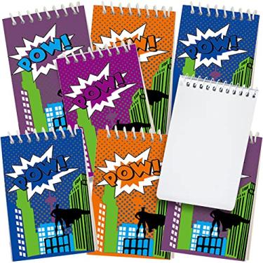 Imagem de ArtCreativity Mini Superhero Notebooks, Pack of 12, Small Comic Inspired Spiral Notepads, Cute Stationery Supplies for School and Office, Fun Birthday Party Favors, Goodie Bag Fillers for Kids
