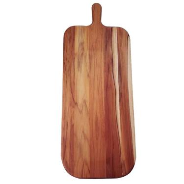 Imagem de Tábua Alongada com Cabo Tramontina em Madeira Teca 45x27cm Tramontina