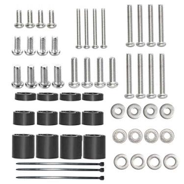 Imagem de O kit universal de parafusos de montagem para TV inclui parafusos, arruelas e espaçadores M4, M5, M6 - Aço inoxidável - Compatível com suporte VESA para TV de parede ou monitor