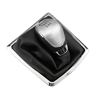 Imagem de Botão manual de câmbio de marchas de 6 velocidades com capa de couro para bota polaina serve para Ford Focus 2 MK2 FL C-MAX 2006-2011 MK3 MK4 MK7 Galaxy (6 velocidades)
