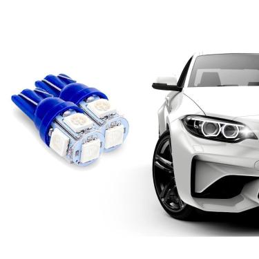 Imagem de Lâmpada Led Interior Farolete Pingo T10 5 Leds Azul