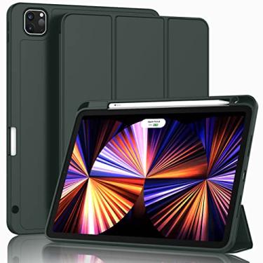 Imagem de ZryXal Nova capa para iPad Pro de 11 polegadas 2021 (3ª geração)/2020 (2ª geração) com suporte de lápis, capa inteligente para iPad [suporta Touch ID e despertar/hibernar automático]