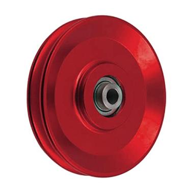 Imagem de simhoa Roda de Rolamento Universal, Roda de Rolamento de Liga de Alumínio à Prova de Desgaste Roda de Rolamento para Peça de Ginás, vermelho, 110mm