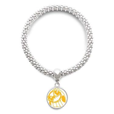 Imagem de DIYthinker Pulseira com pingente de prata para amantes de animais de estimação com lindo desenho de pássaro inclinado com pingente de corrente ajustável