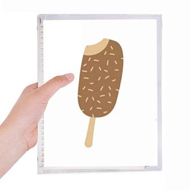 Imagem de Caderno de pasta de sorvete de chocolate crocante com folhas soltas e diário recarregável