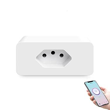 Imagem de FEDBNET Smart Plug Wi-Fi 16A, Casa Inteligente Compatível com Alexa Google Home, AC 110~240V Tomada Controle Remoto do Aplicativo Celular Smart Life com Função de Monitor de Energia