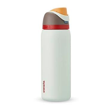 Imagem de Owala Garrafa de água térmica FreeSip de aço inoxidável com canudo, garrafa de água esportiva livre de BPA, ótima para viagens, 947 ml, Boneyard