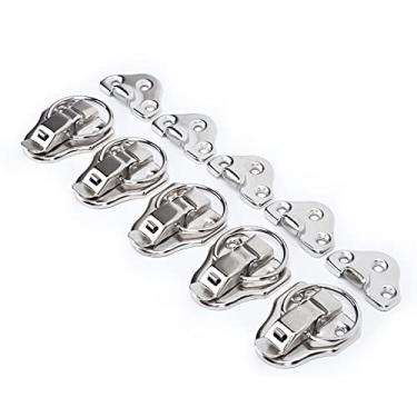 Imagem de Fechadura de ferragem, fechadura de ferrolho de liga antiga para armários decorativos de caixas de madeira para caixas de joias(Níquel Branco)