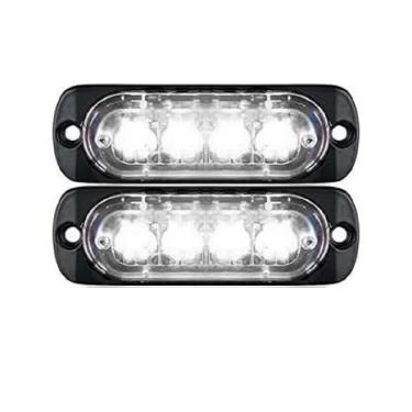 Imagem de Kit Strobo Led Intermitente Branco 2 Painés P Moto, Carro