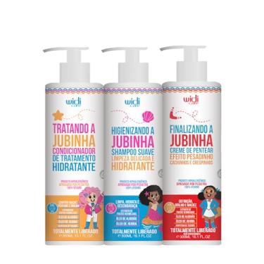 Imagem de Kit Widi Care Jubinha Infantil Shampoo, Condicionador, Creme de Pentear Pesadinho