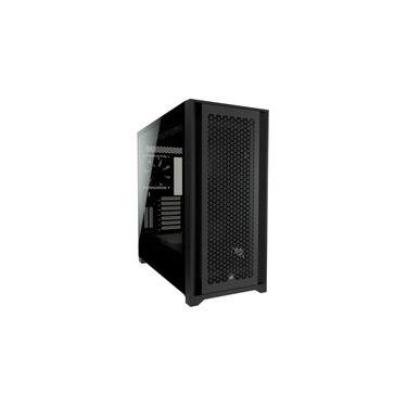 Imagem de Gabinete Gamer Corsair 5000D Airflow, Mid Tower, ATX, Lateral em Vidro Temperado, 2x Cooler Fan, Preto - CC-9011210-WW