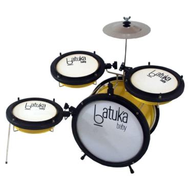 Imagem de Bateria  Batuka  Infantil Baby Amarela Bumbo 10 Luen