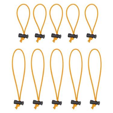 Imagem de Foto&Tech — Cabo multiuso extra grosso para amarrar/elástico e organizador com alça ajustável para cabo/controle de emaranhado/cabo para controle de cabos e cabos reutilizáveis, Laranja, 5x 16CM+5x 25CM