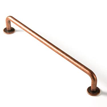 Imagem de Puxador de armário e gaveta Goo-Ki 9338AC-192, barra vintage bronze-vermelhada escura maciça, ferragens de cozinha para cômoda, guarda-roupa, armário (cobre antigo, 19,2 cm c-c, 6 unidades)