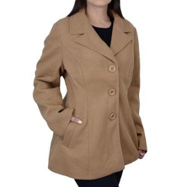 Imagem de Casaco Feminino Facinelli City Lady kaqui Plus Size - 618003-Feminino