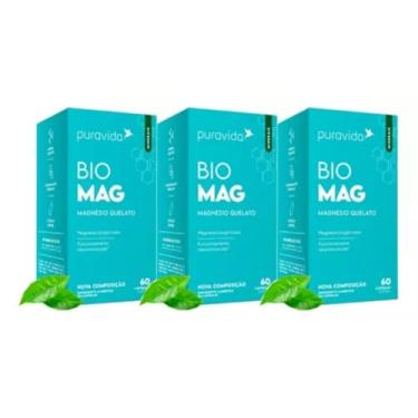 Imagem de 3x Bio Mag - Magnésio Quelato- Pura Vida - 60 Capsulas