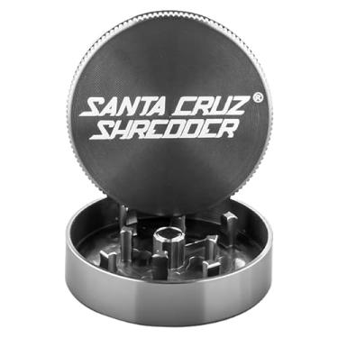 Imagem de Santa Cruz Shredder Moedor de ervas metálico, topo serrilhado para aderência mais forte, 2 peças, pequeno (mini) 4,3 cm (cinza)
